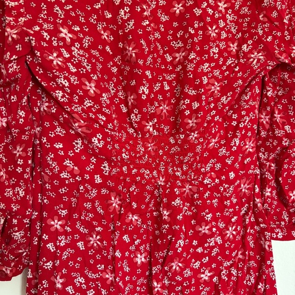 Zara Red Floral Mini Dress - Picture 7 of 7